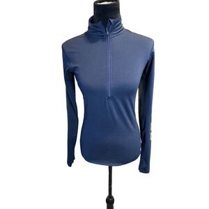 Nike Pro Women's Hyperwarm Half Zip Pullover Navy Blue Size S